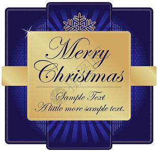 蓝色和金的圣诞标签里面有您自己的文字空间图片