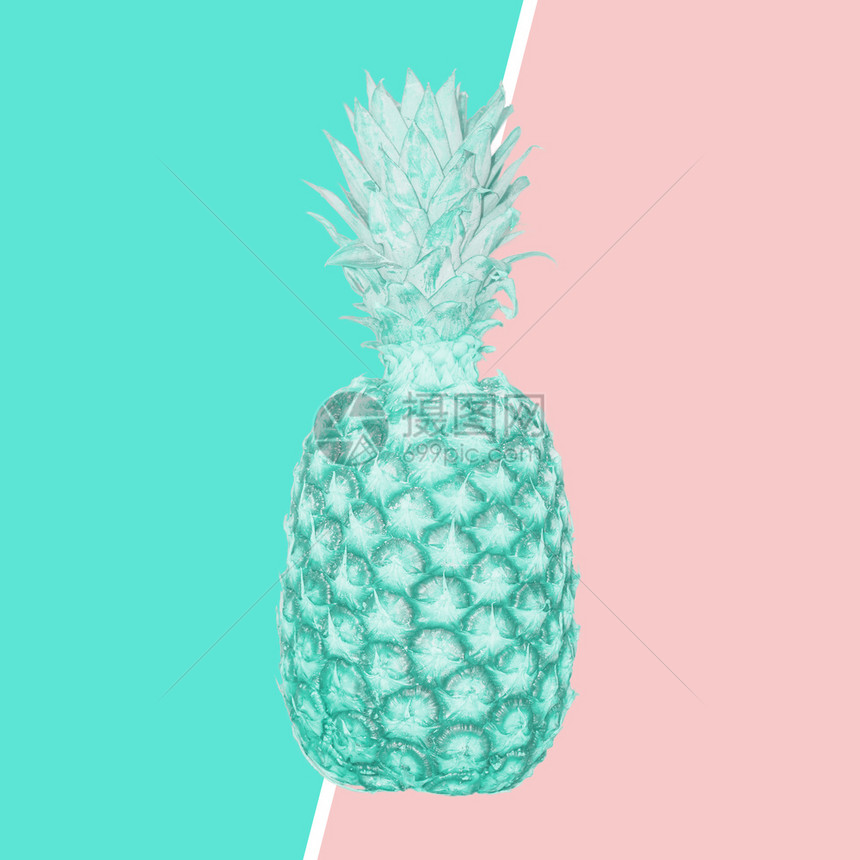 具有大菠萝背景抽象的最小设计图片