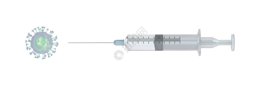 3d以和注射器为例corna共感染19大流行的概念图象图片