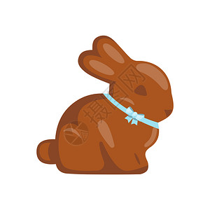 卡通可爱巧克力兔子图片