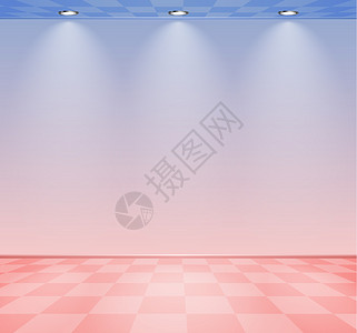 墙壁灯80s风格的蒸气波室有粉红色和蓝的墙壁插画