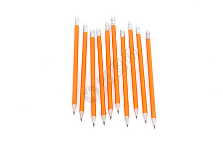 纯白背景的惊人孤立铅笔橙色背景的惊人孤立铅笔图片