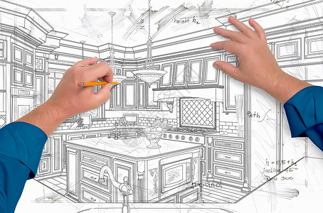 男手画定制的厨房设计细节图片