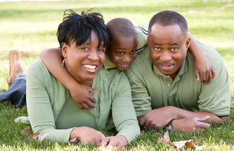 非裔美国人家庭在公园享受一天的快乐图片