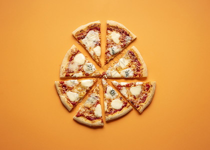奶酪手指丰富多彩的披萨高清图片