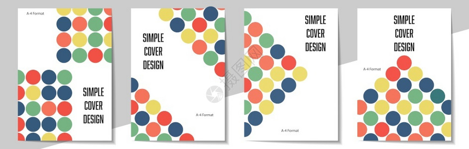 招股赚钱海报几何覆盖设计模板a4格式书籍杂志笔记本专辑小册子平板设计现代颜色的一套可编辑版面布局插画