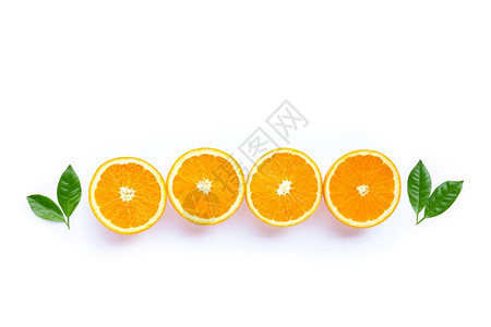 高维生素c多汁和甜白底新鲜橙色水果图片