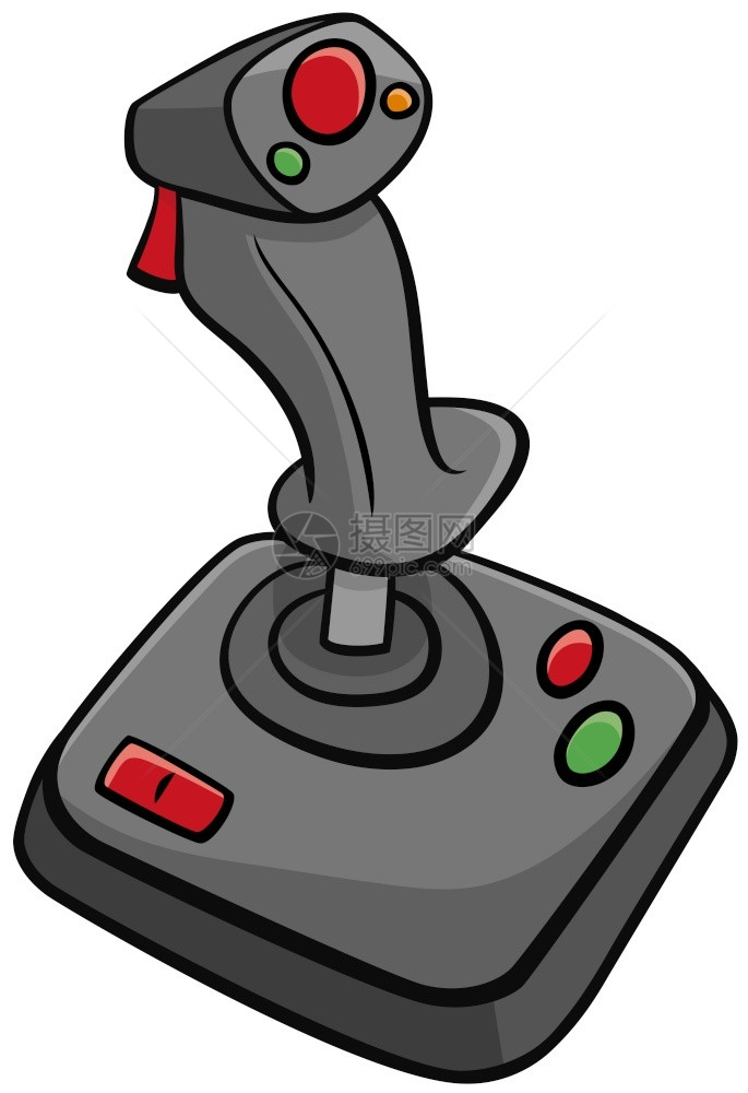 游戏控制器杆输入装置计算机游戏控制器剪辑艺术卡通插图图片