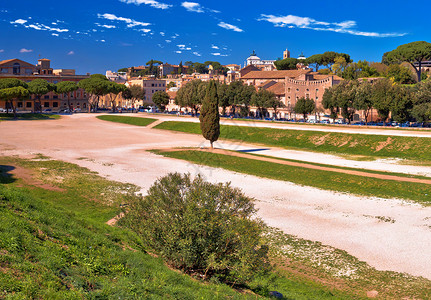 马西莫马戏团的格斗和古老罗马地标景象永恒城市意大利背景