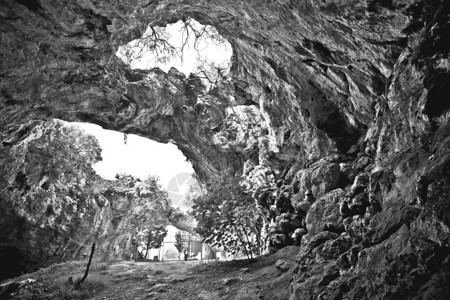 科库拉岛的黑白景色科库拉岛的卡马提亚地区令人惊叹的风景图片