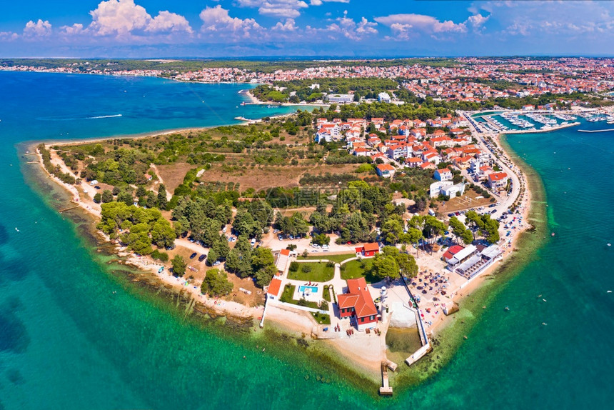 zadrpuntmik半岛扎达尔空中全景croati地区图片