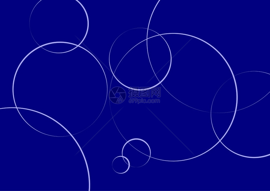 抽象最小几何圆以蓝色复制空间的形式塑造设计背景图片
