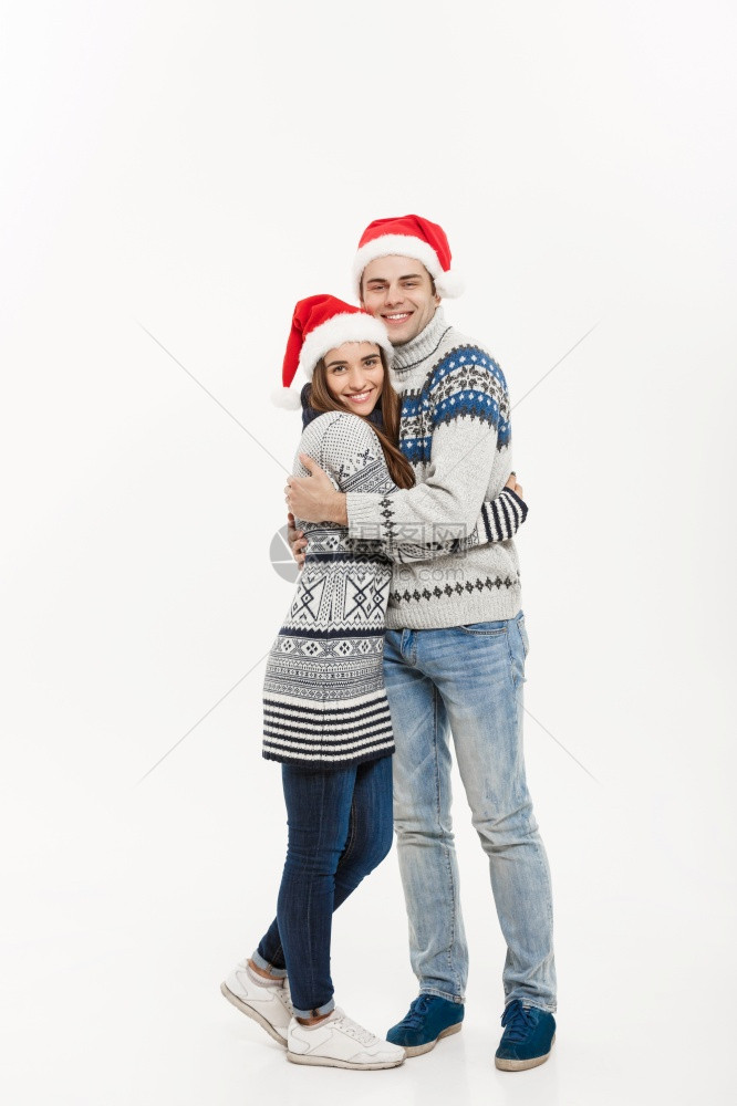 夫妇一起庆祝圣诞节图片