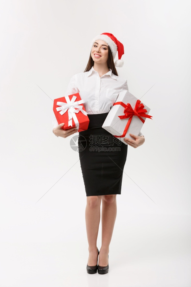 职业女性庆祝圣诞图片