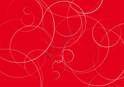 抽象最小几何圆以红色复制空间的形式塑造设计背景图片