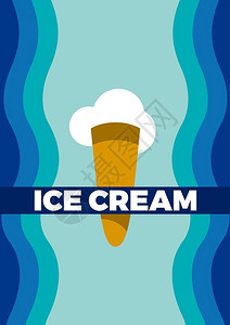 矢量抽象老式冰淇淋海报或封面的背景背景图片