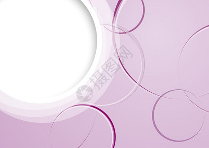 抽象最小几何圆以紫色形状设计背景图片
