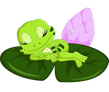 可爱的青蛙睡觉图片