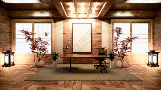 内部有白色墙壁背景的木地板室内会议空间办公室内部图片