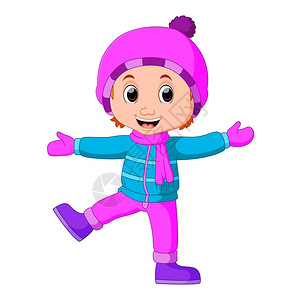 冬天滑雪的女孩身穿冬天服装的年轻女子设计图片