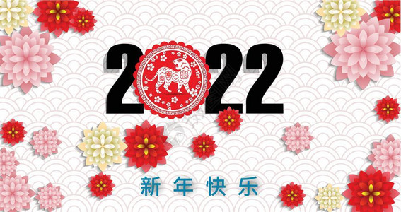 2022年虎年新年卡通老虎封面矢量插画设计模板  图片