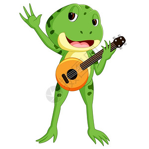 弹吉他的青蛙高清图片