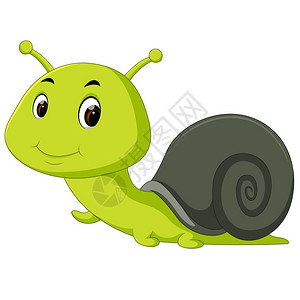 卡通可爱的蜗牛图片