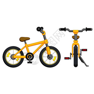 黄色自行车图片