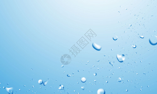 矢量水滴白色背景的矢量水喷和波纹泡背景