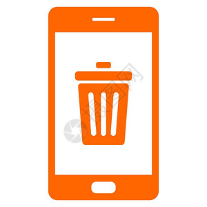 垃圾桶和智能手机图片