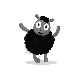 巴什拜羊快乐的巴阿黑羊插图插画