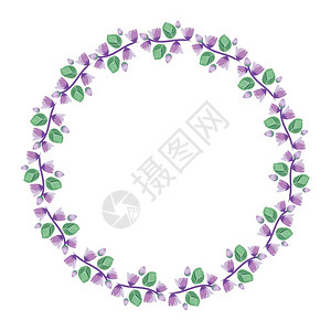 花圈花朵圆形矢量装饰元素图片