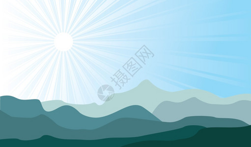 山丘地貌上太阳晒背景图片