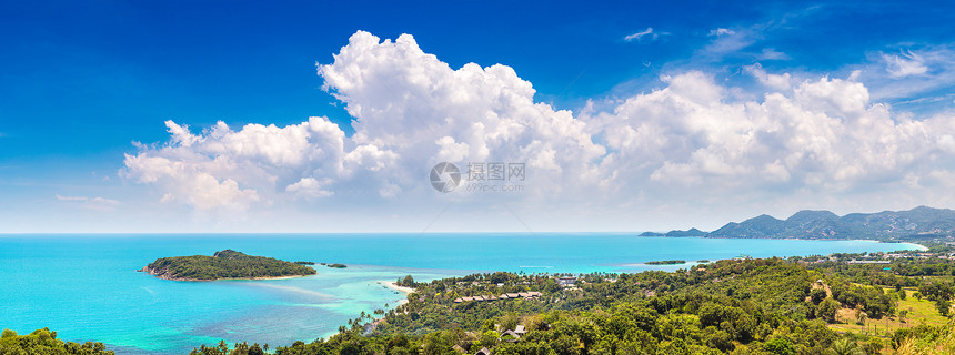 夏日在泰国的高萨木岛全景图片