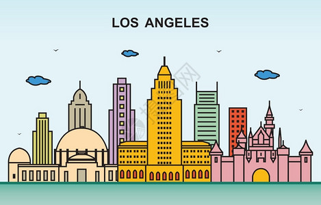 洛杉矶城市巡回天际线图片