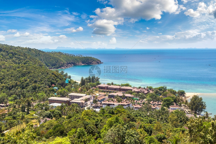 夏日在泰国的科潘干岛图片