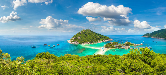 摩罗泰岛南华岛高太泰兰全景夏季天背景