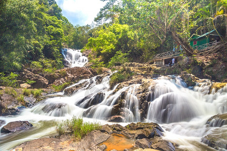 Dalt的dn瀑布夏日的vietnam图片