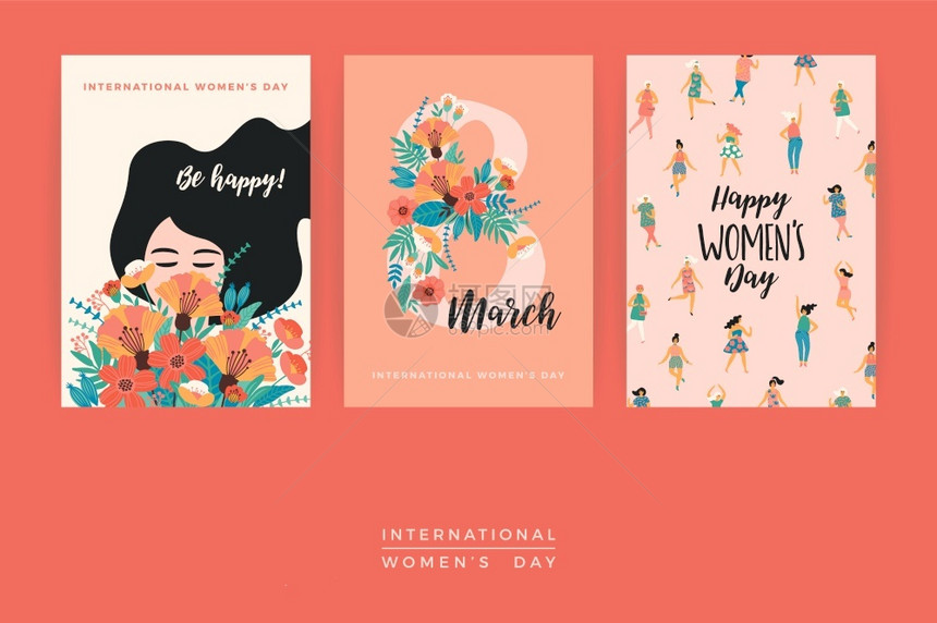 国际妇女日卡片海报模板图片