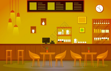 餐厅墙壁室内餐厅插图插画