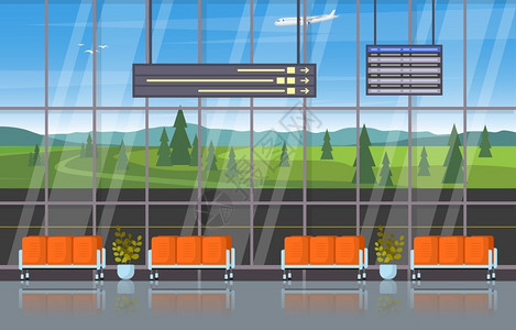 机场候机室背景图片