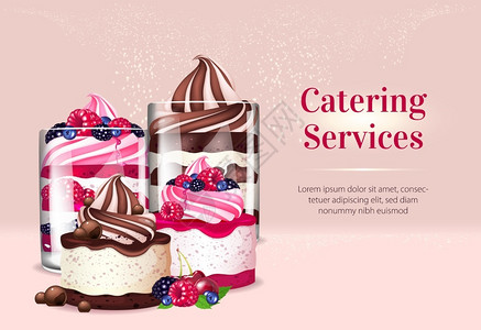 餐饮服务奶油蛋糕广告图片