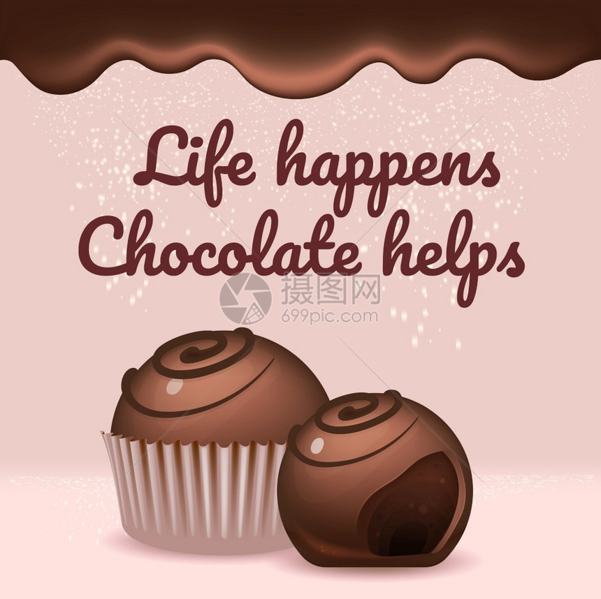 热甜点巧克力3d广告模型设计图片