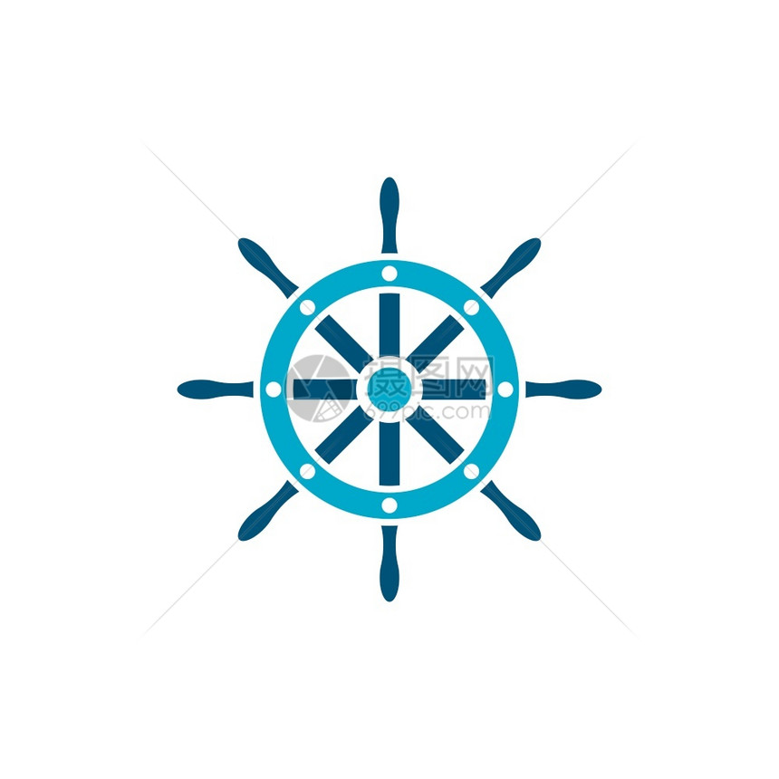 船舶轮转方向图符号矢量标插图片