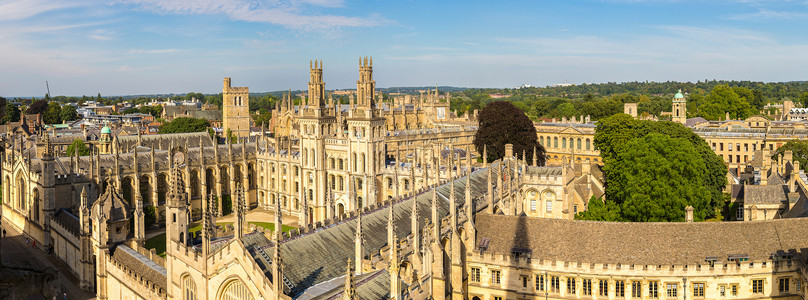 牛津大学建筑物背景图片