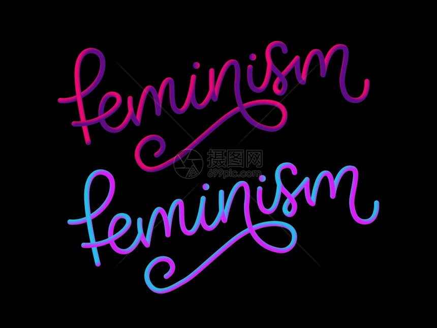 印刷品设计女主义字母图形元素印刷品字母设计女积极口号3d女主义字母激励口号女主义力量引用时装插图口号图片