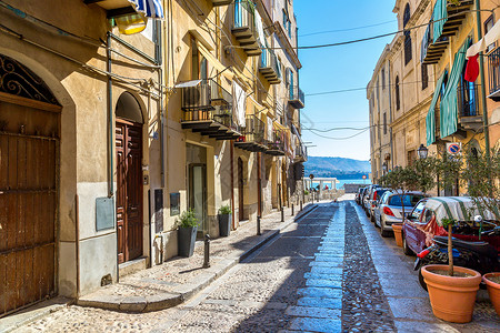 夏日西西里岛街景图片