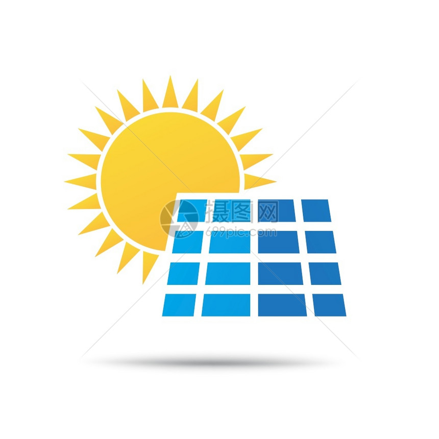 太阳电池板发电图片