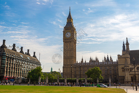 双层车议会西敏斯特修道院和大宾隆登联合王国附近的交通背景