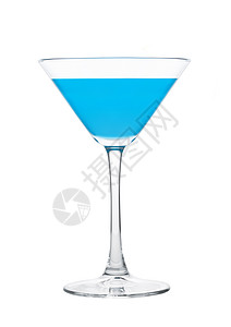 库拉马蓝色环礁鸡尾酒加伏特和蓝色curao液醇背景